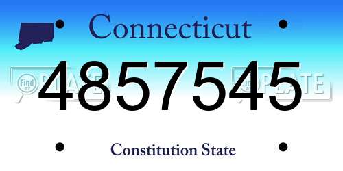 4857545 Connecticut License Plate