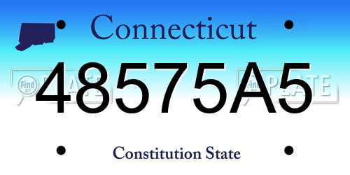 48575A5 Connecticut License Plate