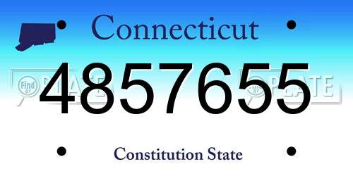 4857655 Connecticut License Plate