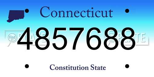4857688 Connecticut License Plate