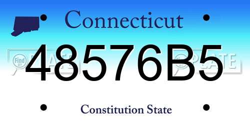 48576B5 Connecticut License Plate