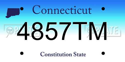 4857TM Connecticut License Plate