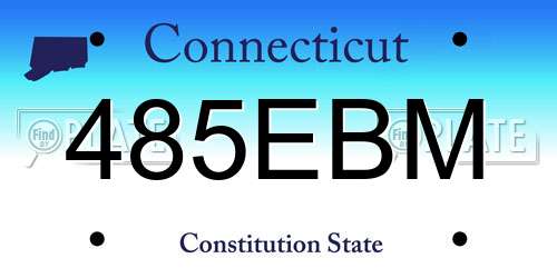 485EBM Connecticut License Plate