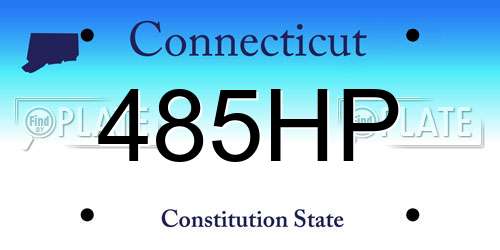485HP Connecticut License Plate