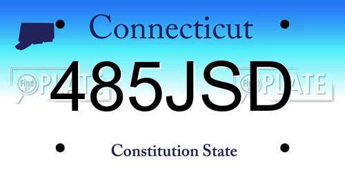 485JSD Connecticut License Plate