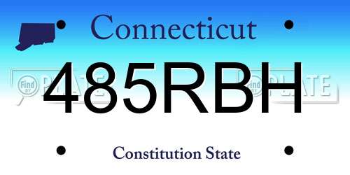 485RBH Connecticut License Plate