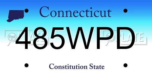 485WPD Connecticut License Plate