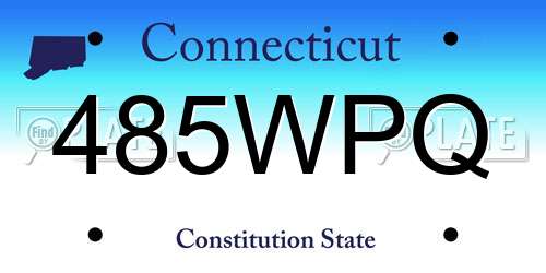 485WPQ Connecticut License Plate