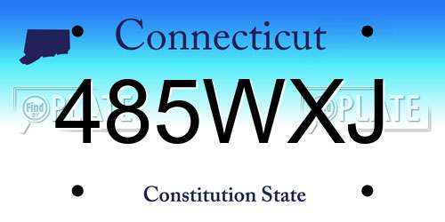 485WXJ Connecticut License Plate