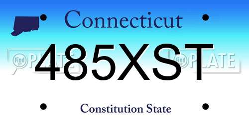 485XST Connecticut License Plate