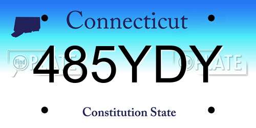 485YDY Connecticut License Plate