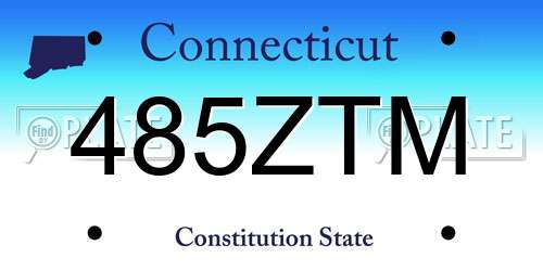 485ZTM Connecticut License Plate