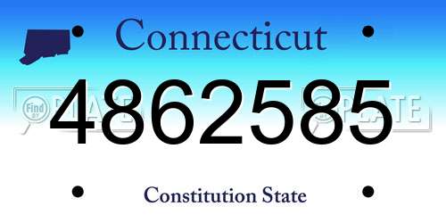 4862585 Connecticut License Plate