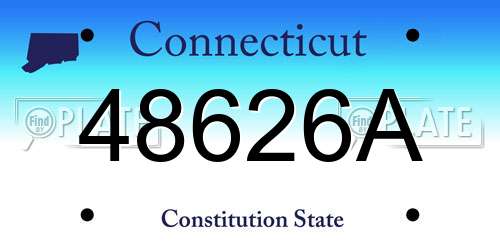 48626A Connecticut License Plate
