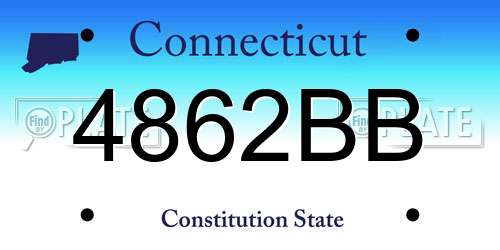 4862BB Connecticut License Plate