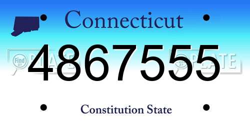 4867555 Connecticut License Plate