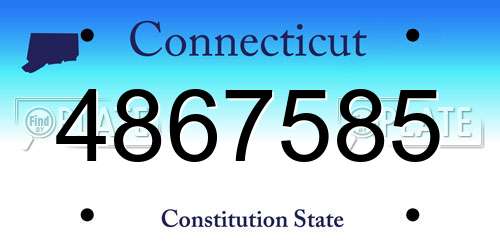 4867585 Connecticut License Plate