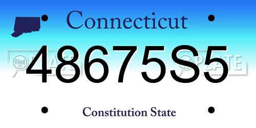 48675S5 Connecticut License Plate