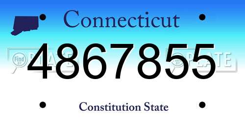 4867855 Connecticut License Plate