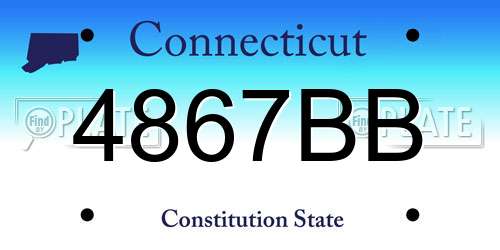 4867BB Connecticut License Plate