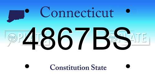 4867BS Connecticut License Plate