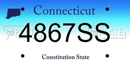 4867SS Connecticut License Plate