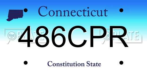 486CPR Connecticut License Plate
