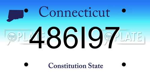 486I97 Connecticut License Plate