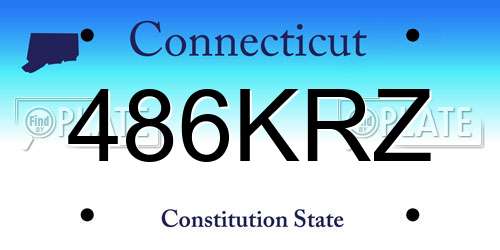 486KRZ Connecticut License Plate