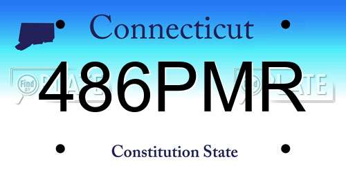 486PMR Connecticut License Plate