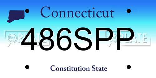486SPP Connecticut License Plate