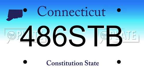486STB Connecticut License Plate