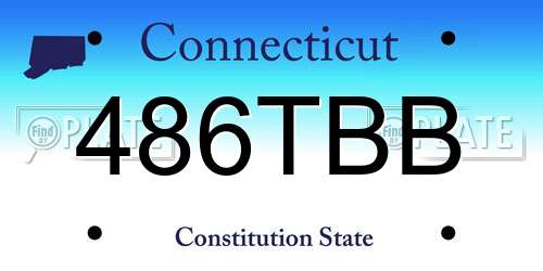 486TBB Connecticut License Plate