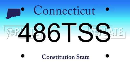 486TSS Connecticut License Plate