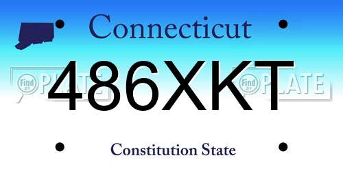 486XKT Connecticut License Plate