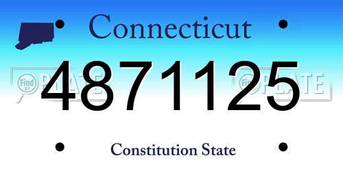 4871125 Connecticut License Plate