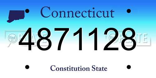 4871128 Connecticut License Plate