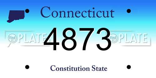 4873 Connecticut License Plate