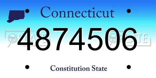 4874506 Connecticut License Plate
