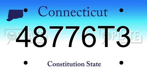 48776T3 Connecticut License Plate