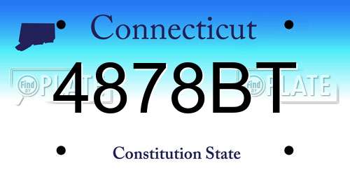 4878BT Connecticut License Plate