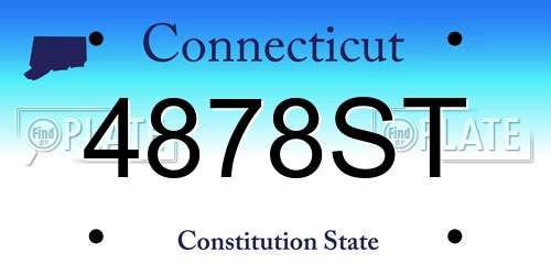 4878ST Connecticut License Plate