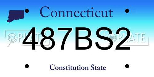 487BS2 Connecticut License Plate