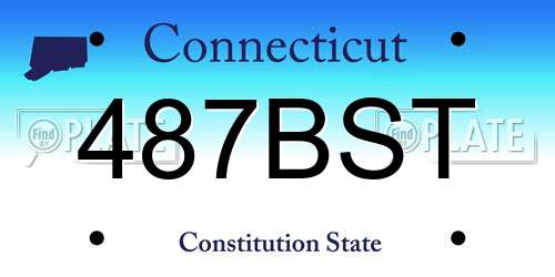 487BST Connecticut License Plate