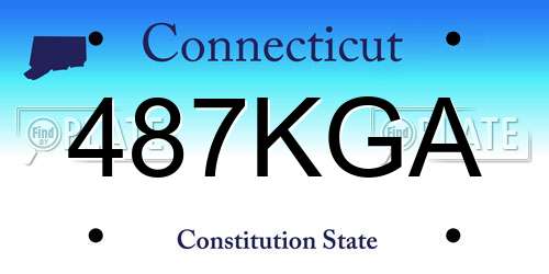 487KGA Connecticut License Plate