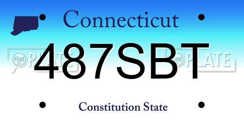 487SBT Connecticut License Plate