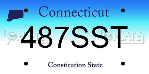 487SST Connecticut License Plate
