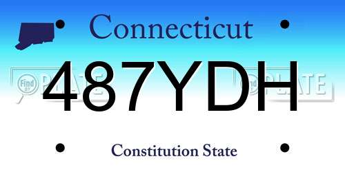 487YDH Connecticut License Plate