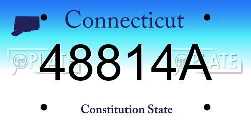 48814A Connecticut License Plate