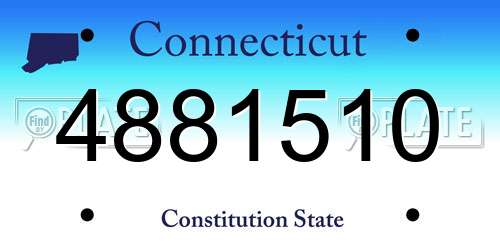4881510 Connecticut License Plate